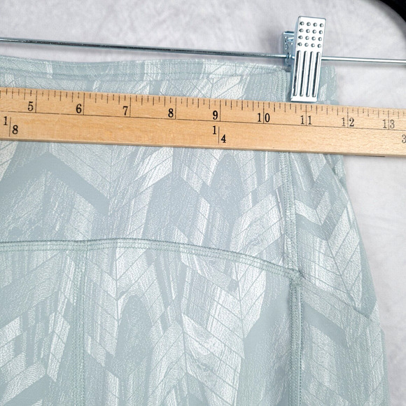 Lululemon Swift Speed Tights Womens 4 Blue White High Rise Pockets Crop Jacquard - Picture 7 of 16